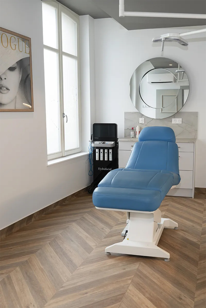Salle de soin à la Clinique Lorraine du visage à Nancy